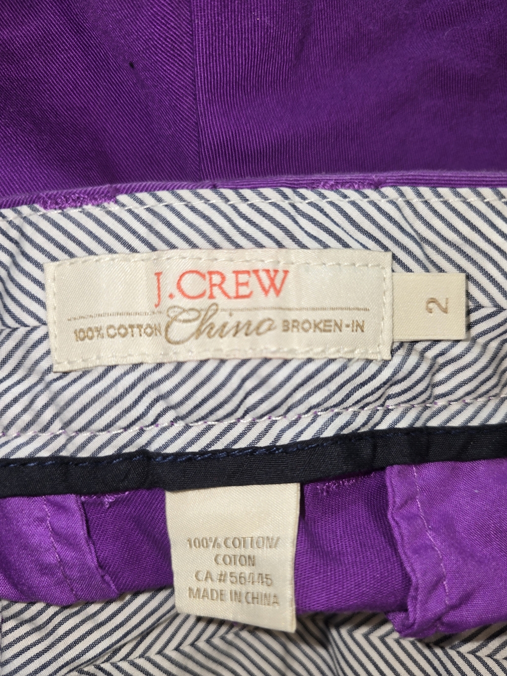 J. Crew Purple Women's Chino Shorts - Picture 3 of 4